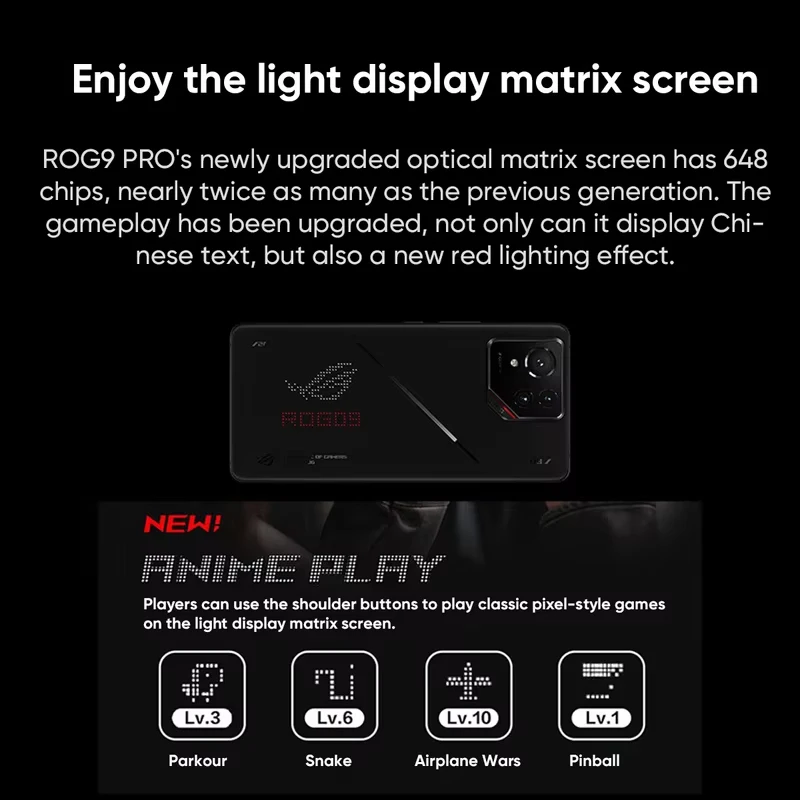 هاتف ROG 9 Pro 5G للألعاب سنابدراجون 8 Elite 6.78 بوصة 185 هرتز شاشة إلكترونية LTPO 50 ميجابكسل LYT 700 كاميرا 5800 مللي أمبير في الساعة NFC موبايل #4