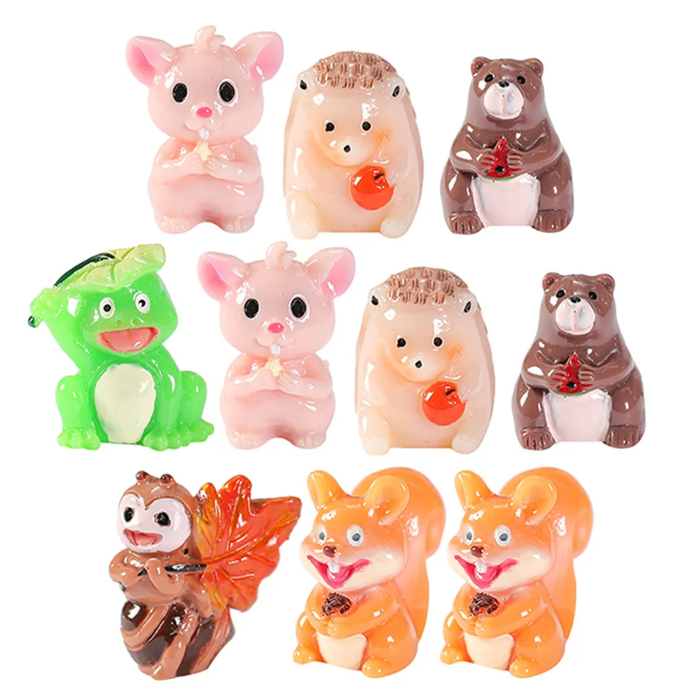 

12Pcs Small Animal Decoration Simulation Realistic Mini Garden Ornament Desktop Yard Balcony Decor Artificial Animal Sculpture