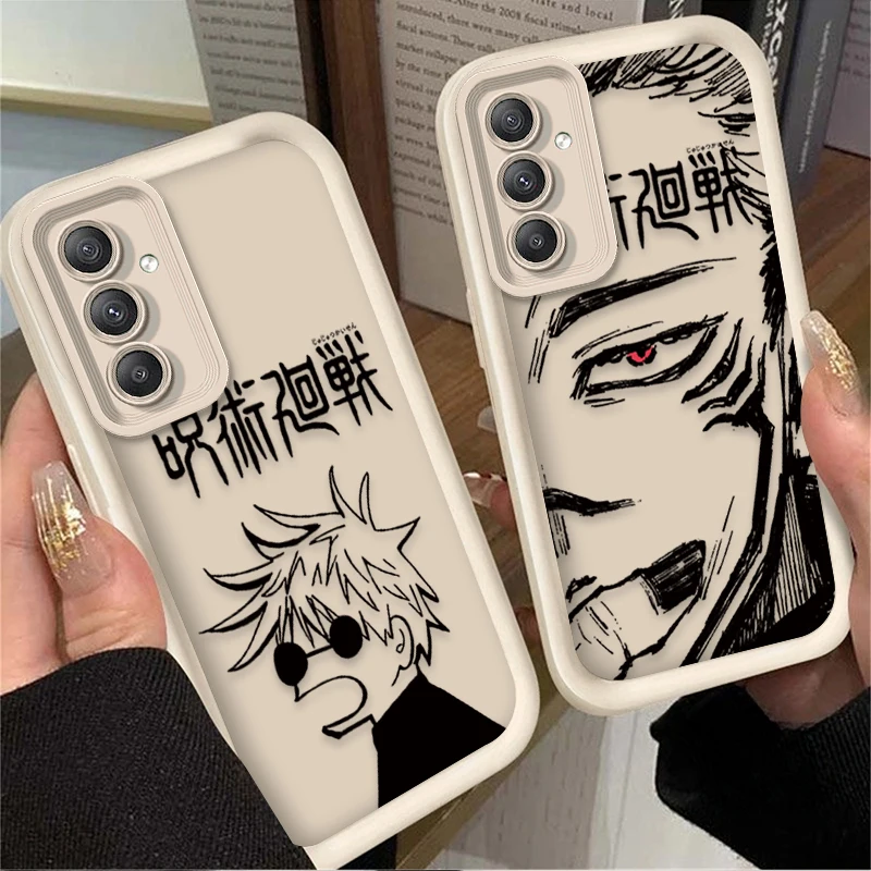 Jujutsu Kaisen Silicone Phone Case for Samsung Galaxy S24 S23 S22 S21 Ultra Plus FE A54 A34 A14 A73 A53 A33 Soft Protector Cover