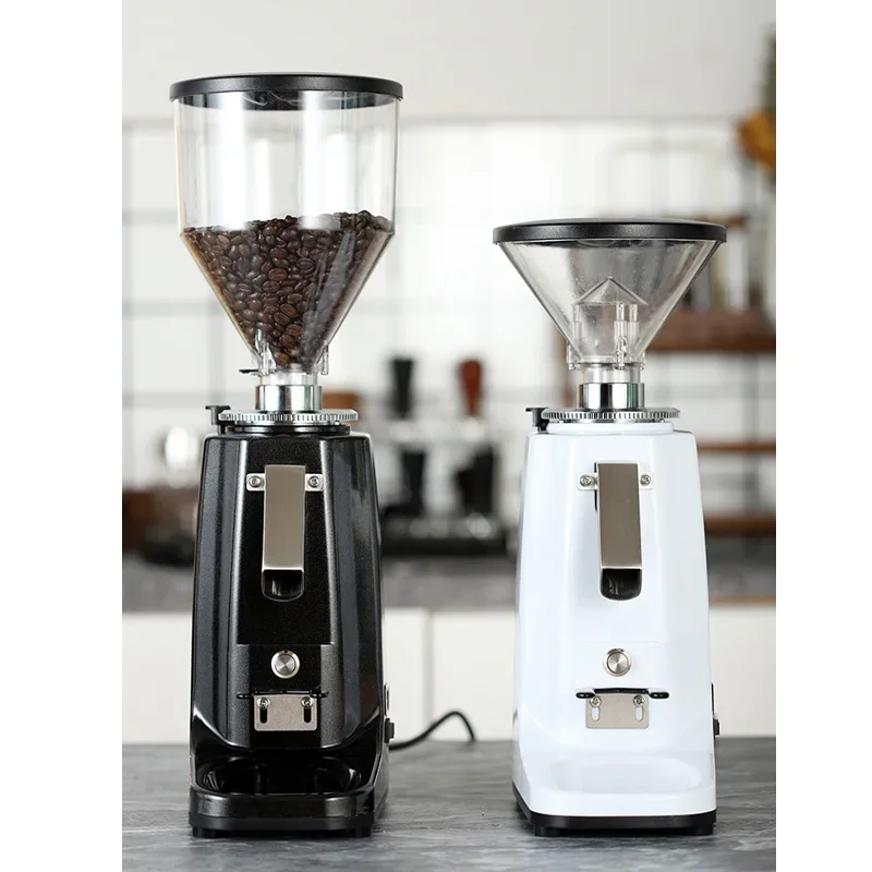 مطحنة القهوة المهنية آلة صنع قهوة اسبريسو التجارية صانع طحن حبوب القهوة الكمية الكهربائية