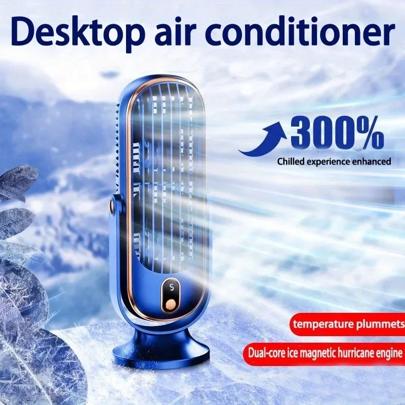 

New Upgraded Large Battery Dual Motor Portable Fashion Desk Fan, Office, Travel, Camping, Outdoor RV Portable USB Fan