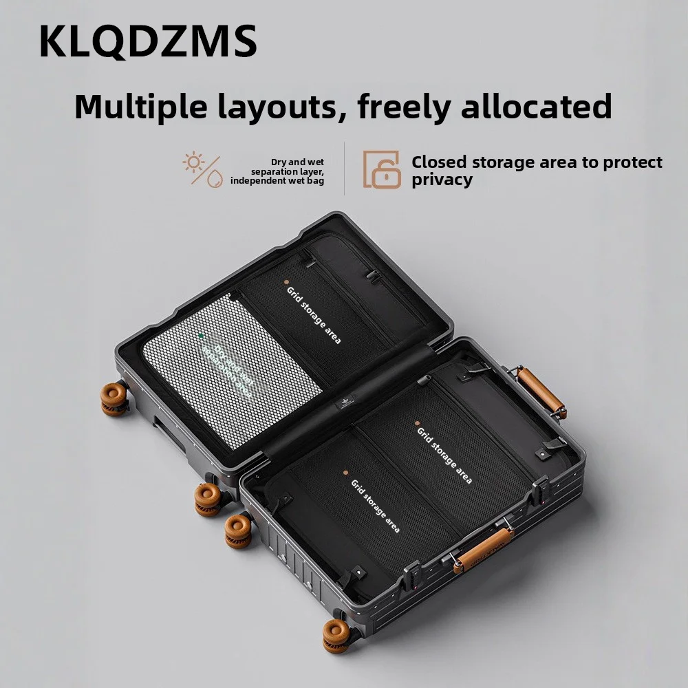 KLQDZMS Travel Luggage Aluminum Frame Boarding Case 20