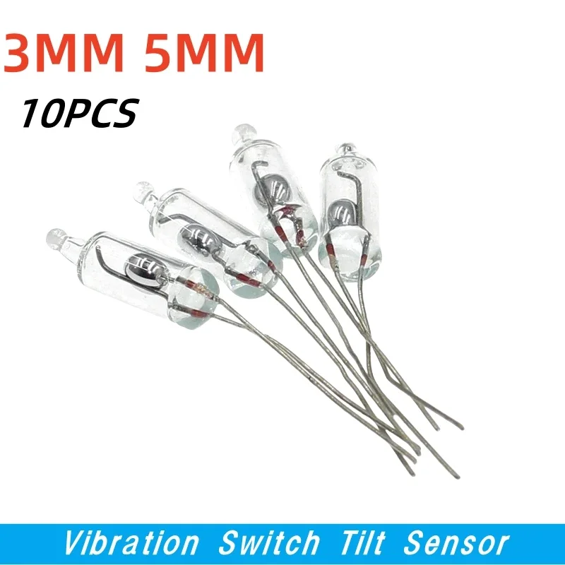 Interruptor de vibração universal ângulo do sensor de inclinação, novo, 3mm, 5mm, 10pcs por lote