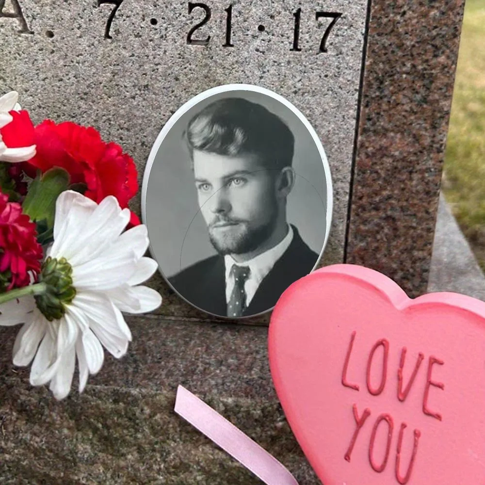 2D Flat Not 3D 1pc Custom Photo Memorial Headstone Tile Memorial Day - Personalized Remembrance Gift Pet Memorial Decor