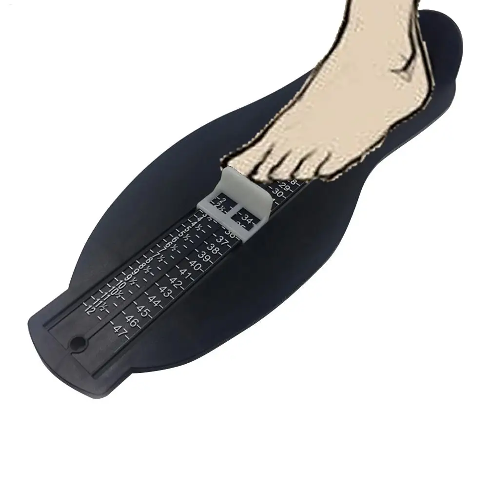 Herramienta para Medir el Pie, Medidor de Tallas para EU 18-47, Yards UK 2-12, Dispositivo para Medir el Tamaño de Zapatos para Adultos, Regla para Medir el Tamaño de Calzado