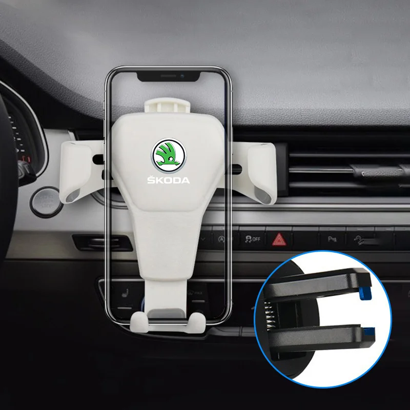 

Gravity Car Phone Holder Air Vent Clip Cell Phone Stand Support For Skoda Fabia Superb Yeti Rapid Kodiaq Kamiq Karoq Octavia Mk3