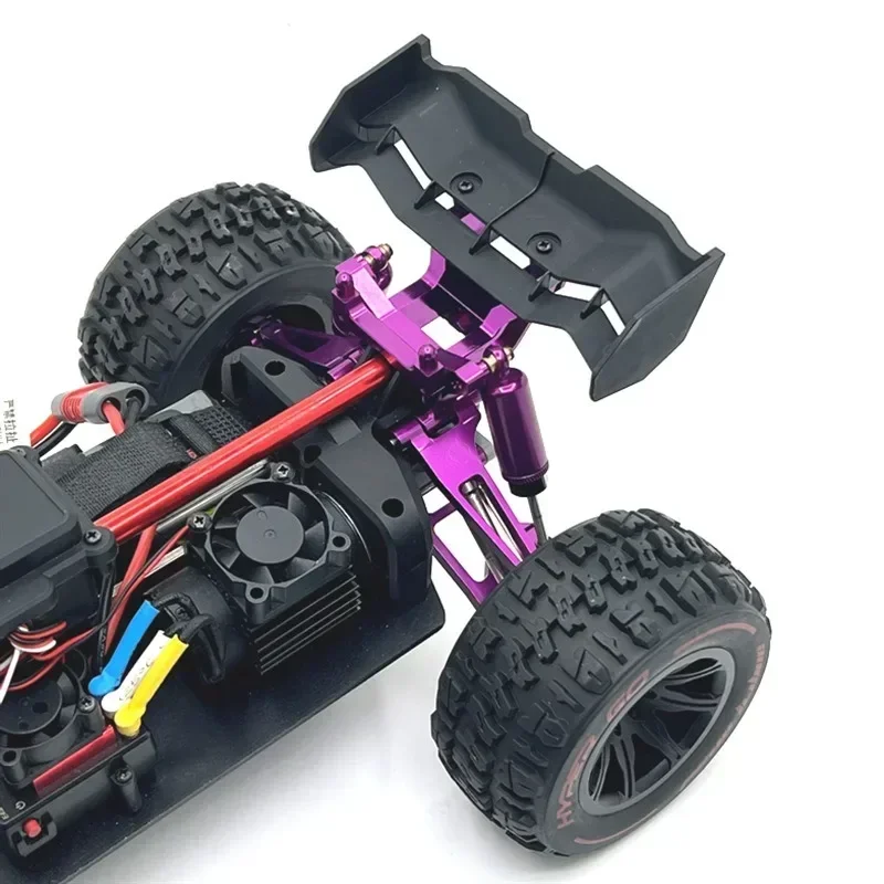 PARA MJX 1/14 14209 14210 RC Peças de carro de controle remoto Atualização de metal Asa traseira Peça fixa