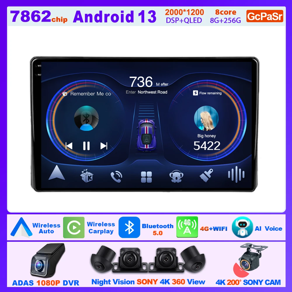 

Беспроводная Автомобильная магнитола Android Carplay для TOYOTA RAIZE 1 2019-2023 для DAIHATSU ROCKY 2 2019 - 2021 RHD, мультимедийная деталь с Wi-Fi дисплеем