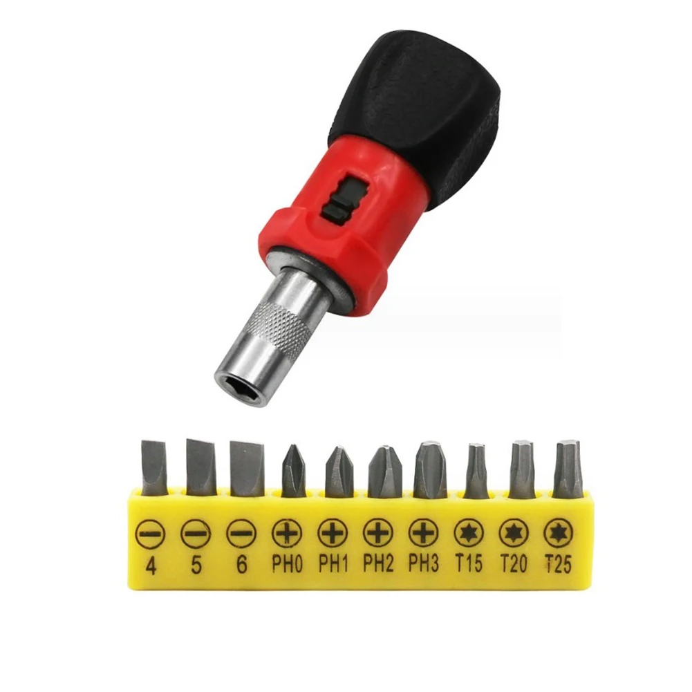 Multifunctional Ratchet Wrench Screwdriver Hex Bits Set 1/4\'\' Hex Socket Screw Driver Maintenance Tools PH0 PH1 PH2 T1 T20 T25