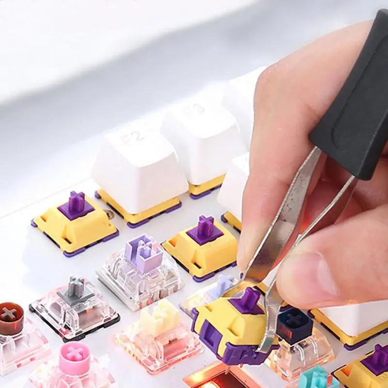 สวิทช์ Keycaps Puller Universal Key Cap อุปกรณ์กำจัด Keycaps Remover สำหรับแป้นพิมพ์ Keycap อุปกรณ์กำจัด
