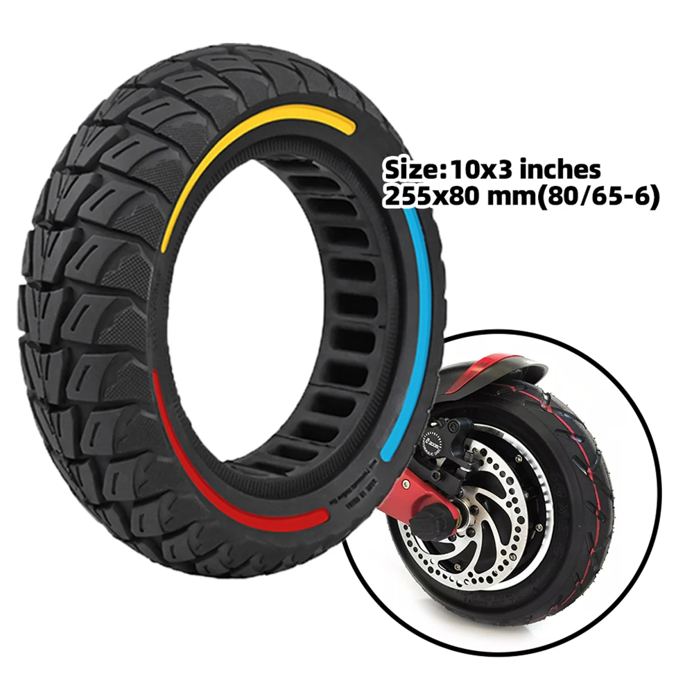 10 Inch Electric Scooter Solid Tire For Zero 10x For VSETT10+ 80/65-6 10x3.0 E-sscooter Off-Road Tubeless Tyre Scooter Parts