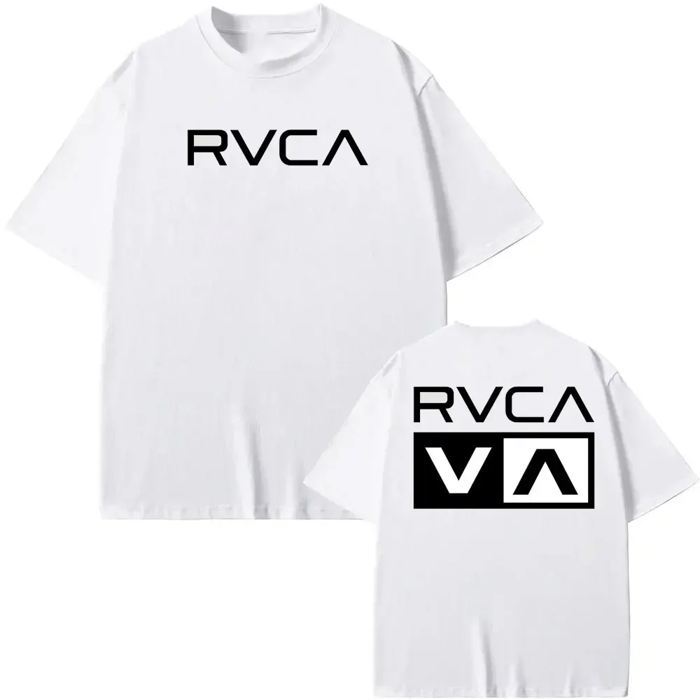 RVCA T Shirt Black Tee Summer Cotton Tshirt Summer Short Sleeve Fashion Men Women Design Brand T-shirt Top Streetwear Clothes