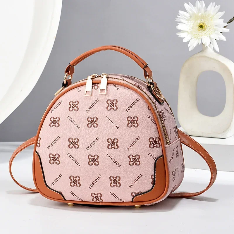 

Роскошная брендовая дизайнерская женская сумка, высококачественная маленькая круглая сумка, классическая сумка через плечо на одно плечо с принтом, повседневный рюкзак