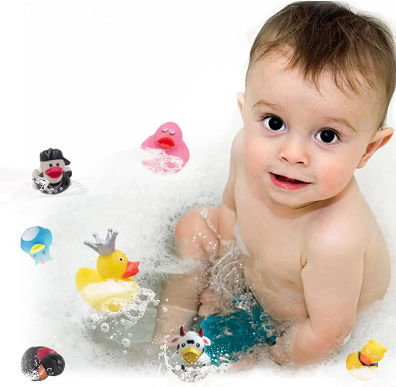 Canard flottant en caoutchouc pour enfants, jouet de bain pour bébé, cadeaux de fête, anniversaires, heure du bain, M, Jeep Ducking, en vrac, Wieshamm