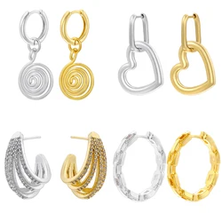 ZHUKOU offers 4 styles of 18k gold-plated handcrafted simple and stylish women's earrings/studs: VE1288-VE1291