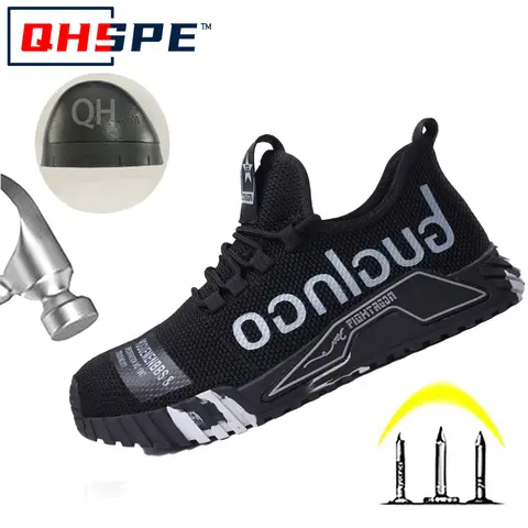 안전 신발 작업용 남성 안전 부츠 강철 발가락 보호 신발 펑크 방지 작업 부츠 남성용 건설 작업 신발