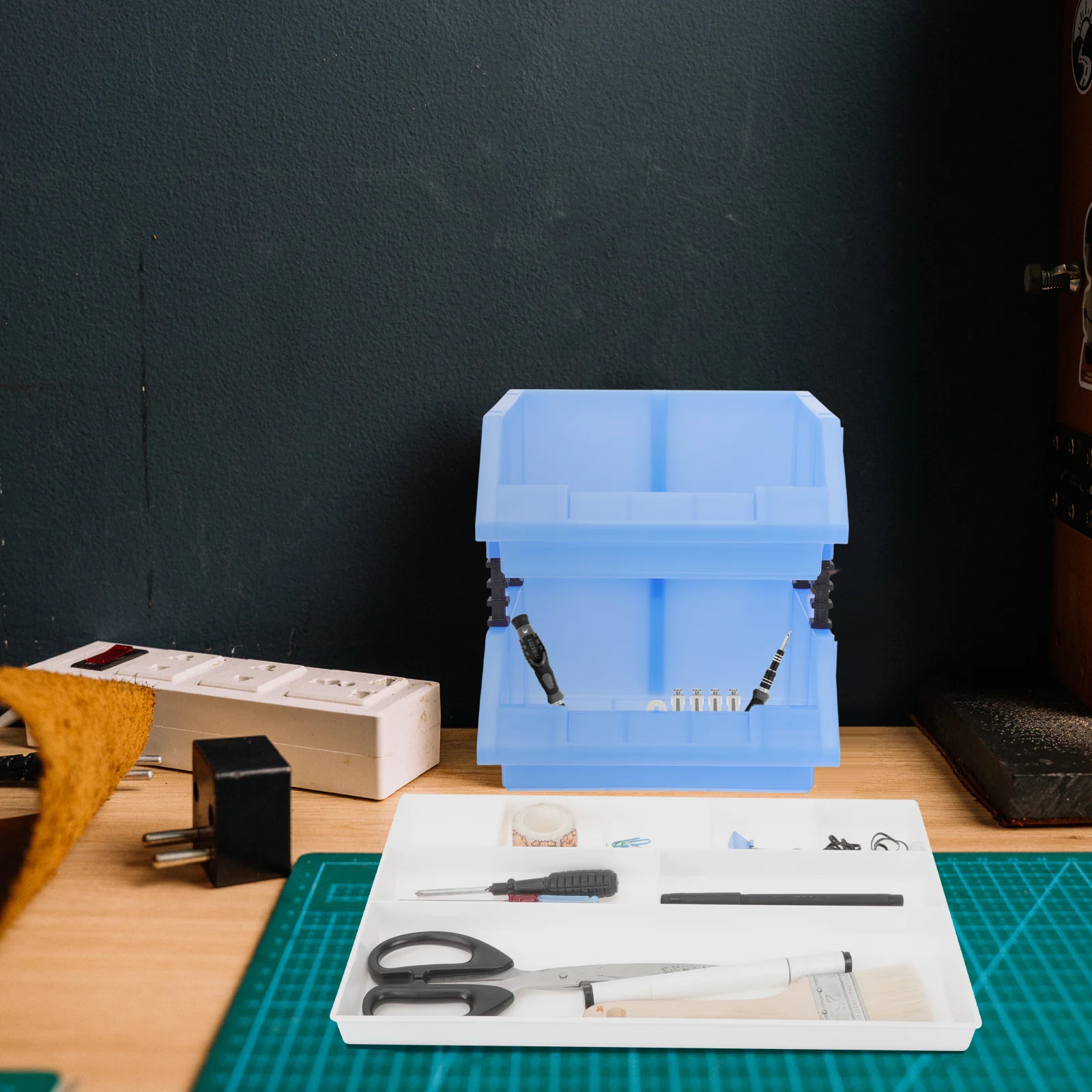 Multi-Function Plastic Office Drawer Organizer Stable Desktop Storage Box for Vanity Bathroom Tools Cosmetics