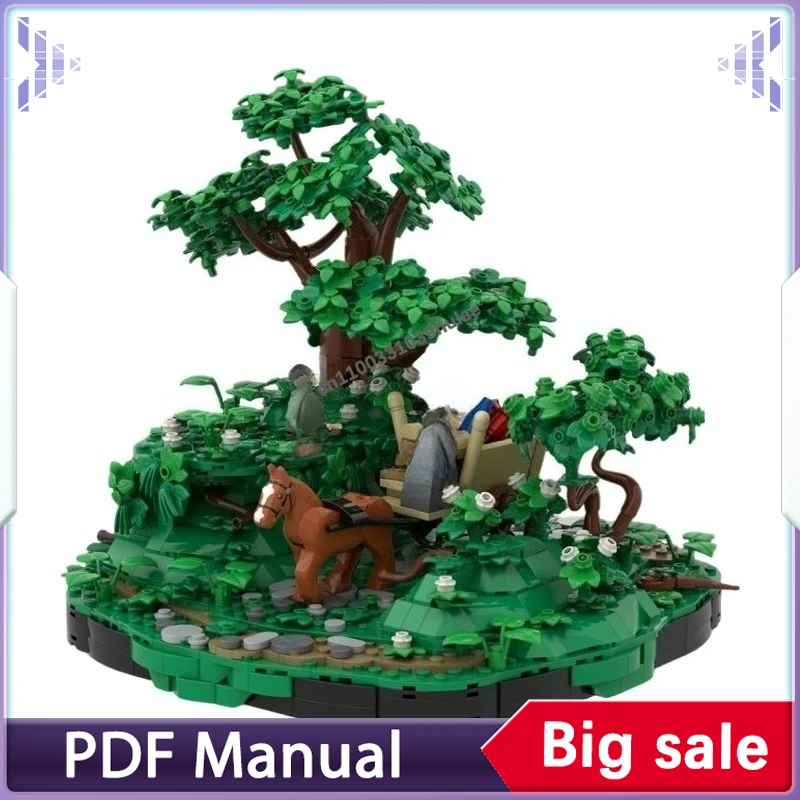 The Shire Extended MOC Building Blocks, Fantasy Rural Cottage Extension Model for Decoration and Gifts
