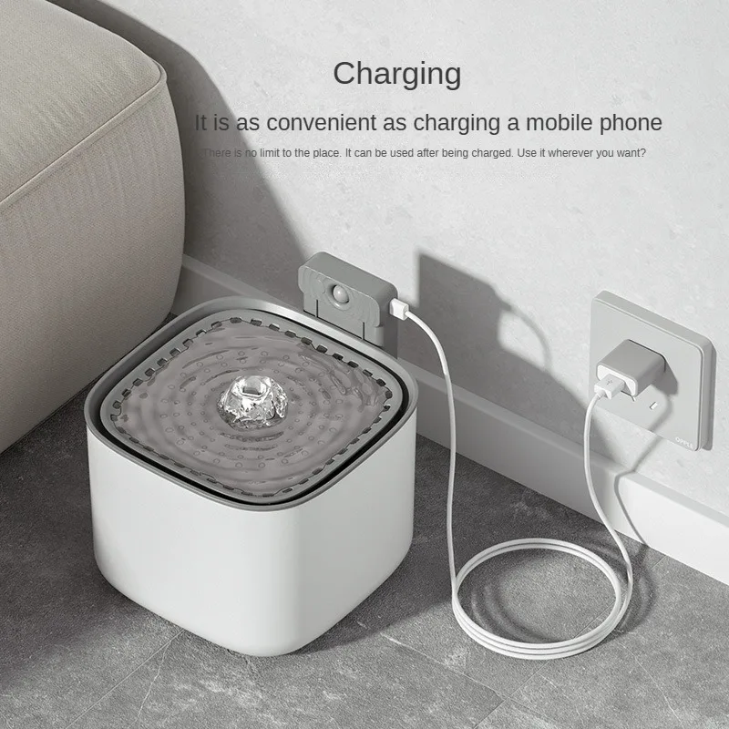 

Перезаряжаемый фонтан для кошек, водяной дозатор большой емкости для домашних животных, автоматический активный диспенсер для собак и кошек