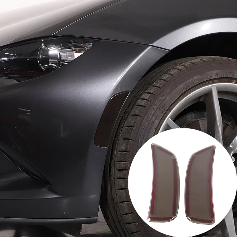 For Mazda MX-5 2016-2024 ABS Smoked Black Car Front Rear Fog Lights Turn Signal Light Cover Sticker Car Protection Accessories