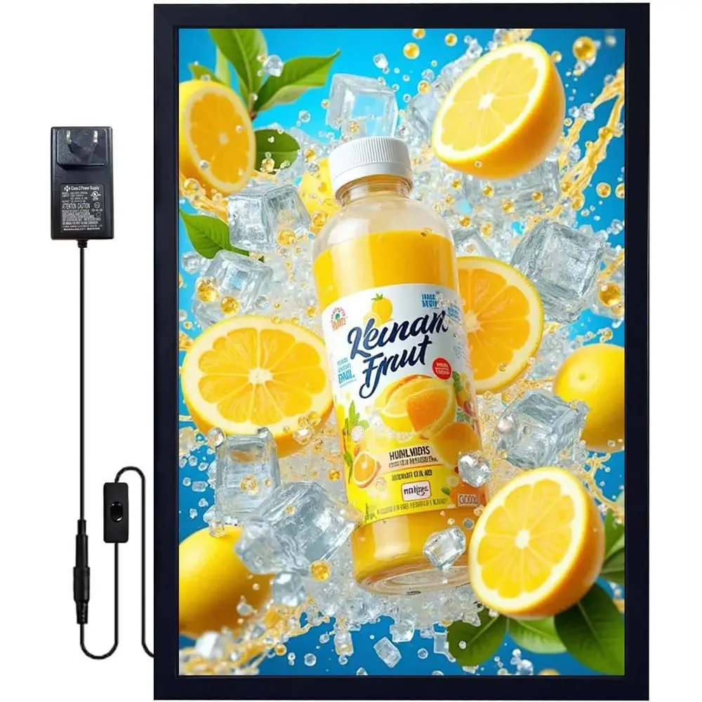 

Светодиодный постер для кино, 16x24 дюйма, с подсветкой — для рекламы и декора, акриловый, настенный (черный)