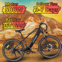 SAMEBIKE Electric Bike 500W Motor 36V15AH Lithium Battery Adult City Electric Bicycle 26-inch Tire Mountain Beach Snow E-bike