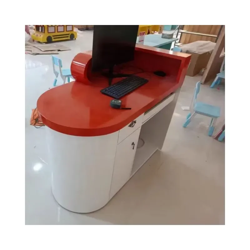 Custom Retail Store Furniture Simple Modern Small Cashier Clothing Store Front Desk Supermarket Checkout Counter Lilai Brand