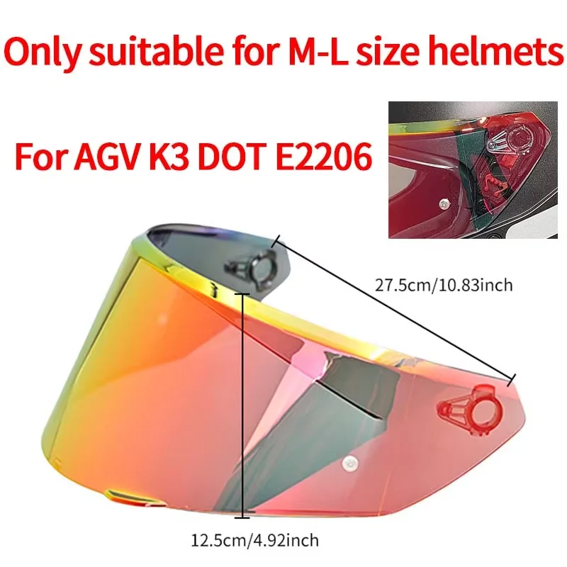 Visor for AGV K3 DOT(E2206) 2023 2024 Motorcycle Helmet Lens Windshield Shield Goggles Screen Mica Accessories for New Models