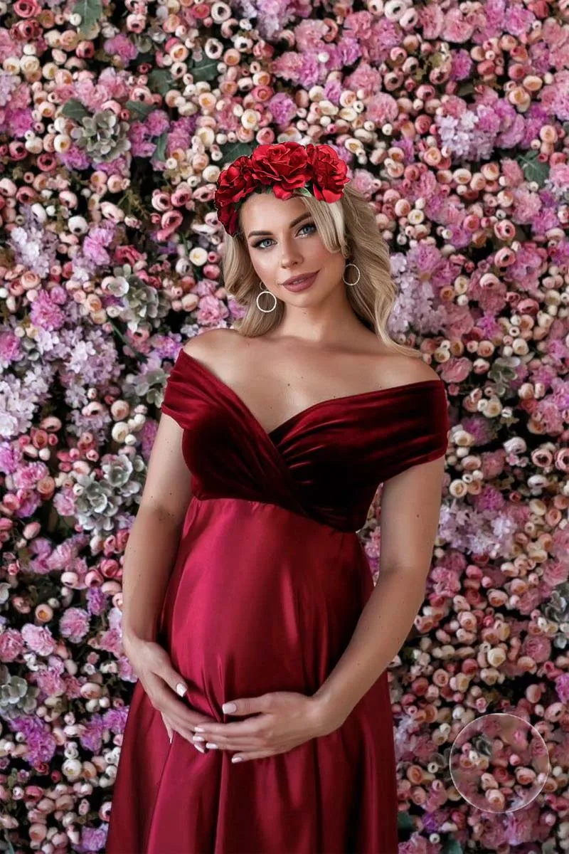 

Silk Sexy Maternity Photo Shoot Dresses Long Baby Showers Party Evening Pregnancy Maxi Gown Photography Props For Pregnant Women