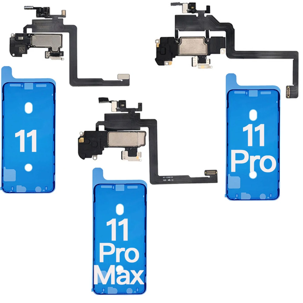 

Ear Speaker With Light Sensor Flex Cable Replacement For iPhone 11 Pro Max Top Ring Buzzer With Waterproof Tape