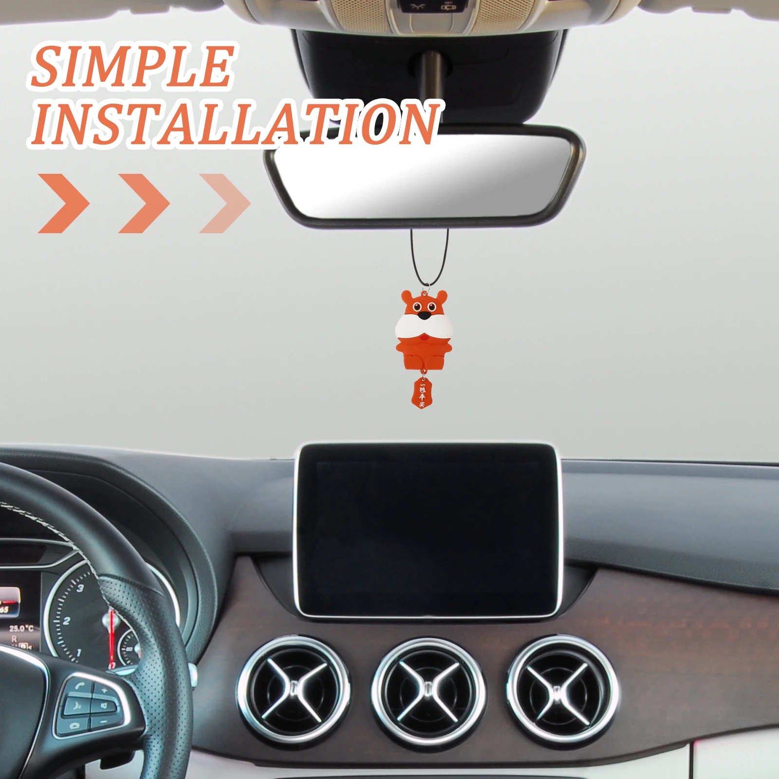 

Aromatherapy Cartoon Hanging Ornaments Cute Figure For Car Rearview Mirror Charms Car Mirror Hanging Cute Accessories