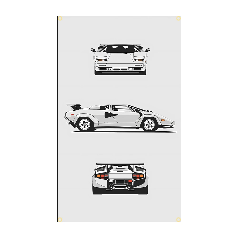 90x150cm 3X5FT Super Car Racing Car Flag Polyester Printed Racing Car Banner For Decor