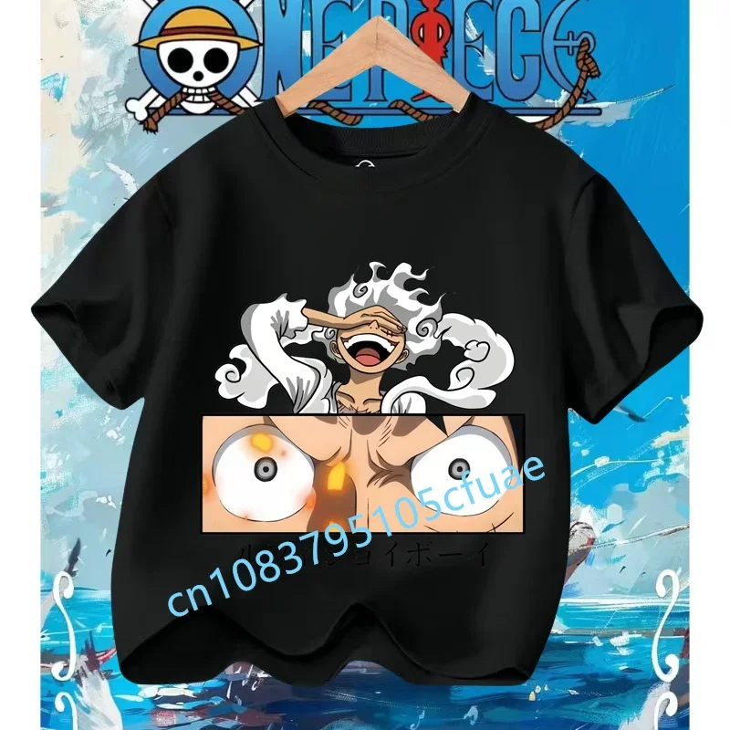 

Summer Teen Clothes Cartoon Anime One Pieces Tshirt Luffy Kids Clothes Boys Absorb Sweat Breathable T-Shirt Children Girls Tees