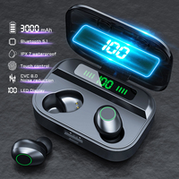 TG02 3000mAh TWS Wireless Earphones Bluetooth Noise Canceling earbuds Tws Stereo Headphones LED Display Sports Headset With Mic