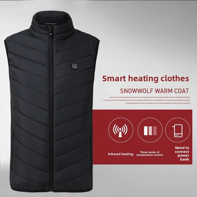 

COMXZ 2025 Heating Vest Smart Technology 9 Zone 5V Low Voltage Long Lasting Heated Jacket Outdoor Thermal Lightweight Apparel
