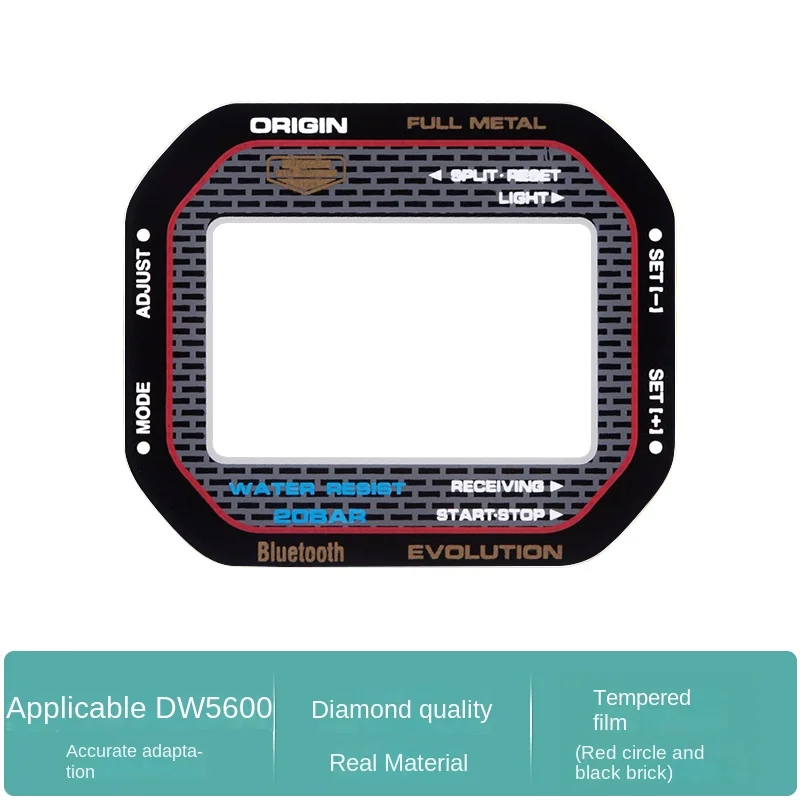 DW5600 DW-5600 Film Bezel Tempered Glass for Casio GW-B5600 DW5635 Watch Tempered Film Shattered Screen Film Modified Glass Film