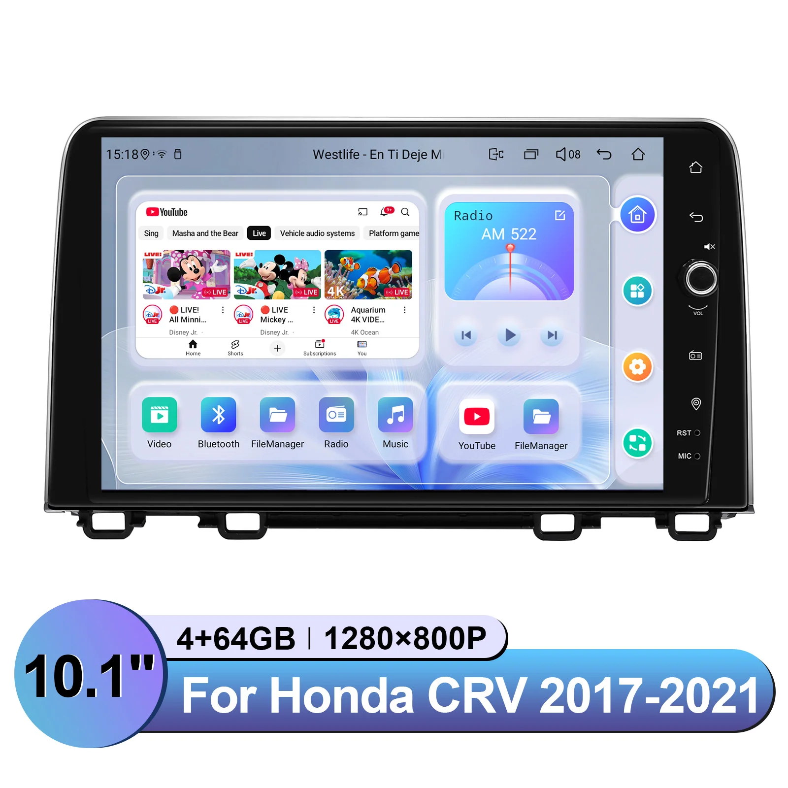 JOYING ترقية نظام صوت السيارة 10.1 بوصة 8G 128G رئيس وحدة أندرويد راديو السيارة ستيريو لهوندا CRV 2017-2021 التوصيل والتشغيل #3