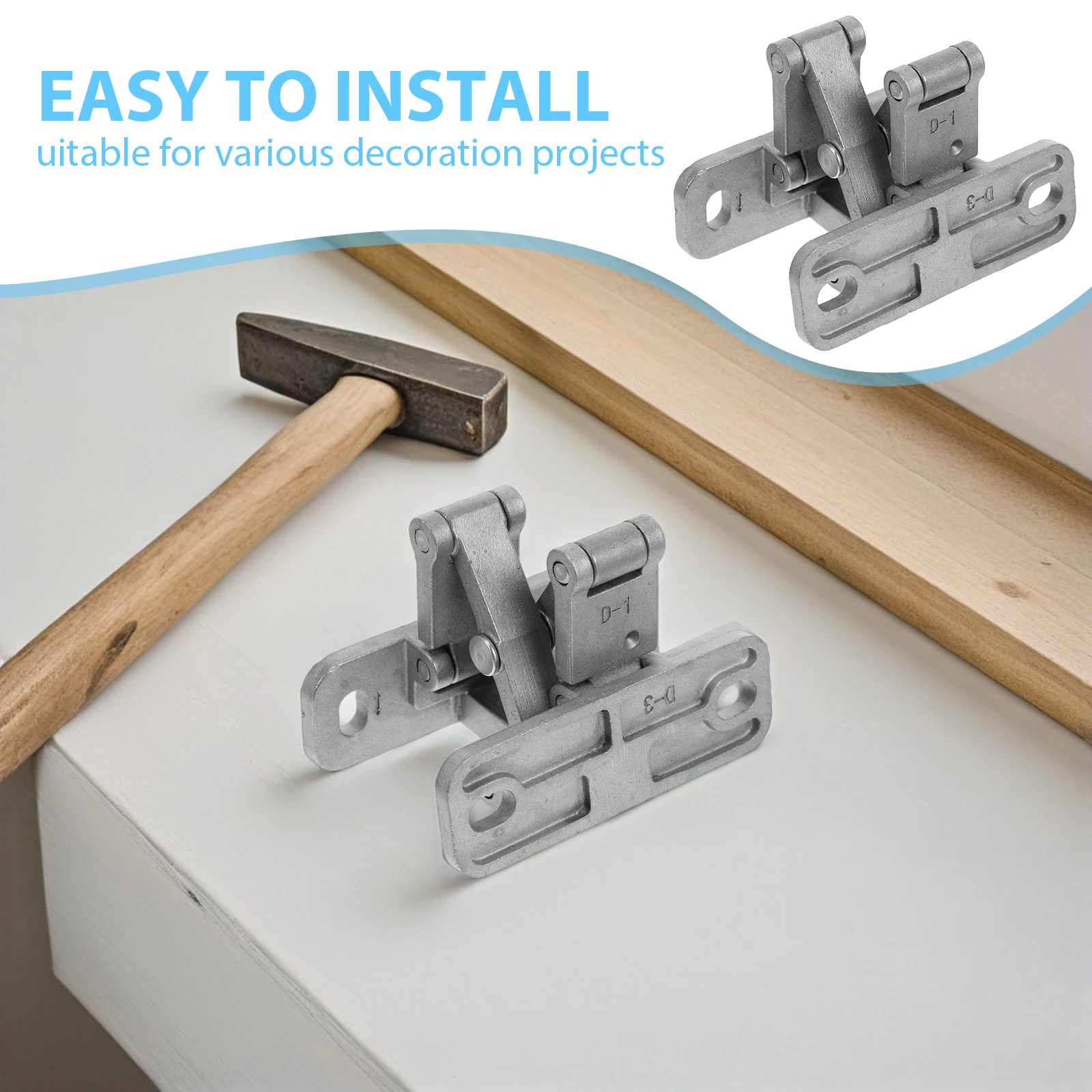 مفصلات أبواب غير مرئية شديدة التحمل مفصلات مخفية من الفولاذ المقاوم للصدأ باب الخزانة مفصلات مخفية مفصلات شديدة التحمل أجهزة البوابة #3