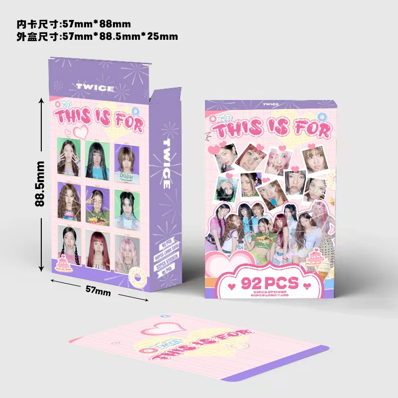 جديد 92 قطعة بطاقة صغيرة مرتين ألبوم جديد صندوق الليزر جمع بطاقة لومو بطاقة مروحة دعم بطاقة الصورة