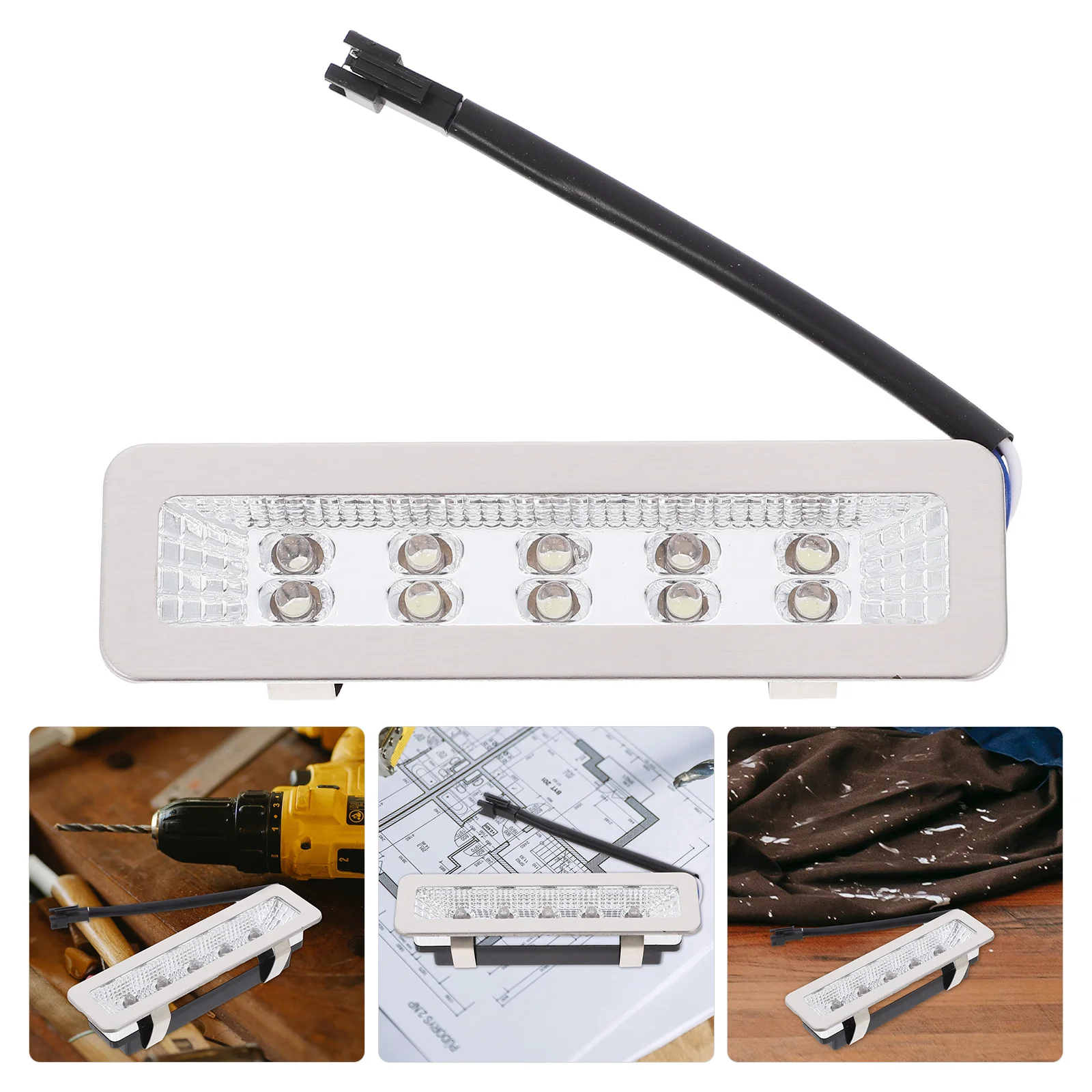 

Led Light For Range 220V Rectangular Lamp Replacement Bulbs Kitchen Hood Lighting Tool Under Hood Bright Illumination