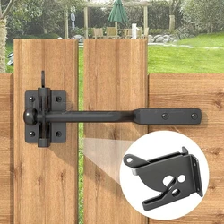 Fence Gate Latch Carbon Steel Black/Lock Electroplated Galvanized Latch Door Buckle Fence Hinge Latch