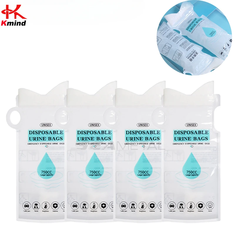 4pcs 750ml Outdoor Travel Emergency Portable Car Urinal Vomit Bags Mini Mobile Toilets Unisex Disposable Toilet Bag