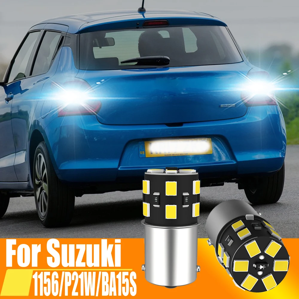 2pcs P21W LED Reverse Light Back Up Lamp 1156 7506 BA15S R5W R10W White Rear Fog Bulb 12v For Suzuki Grand Vitara Swift Samurai