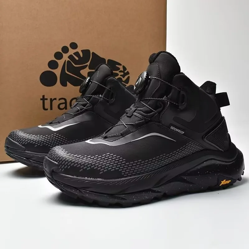 Botas de nieve populares 2026 para hombre, cálidas, de talla grande, antideslizantes e impermeables, para todo terreno, calzado de senderismo de horma ancha con forro de algodón.