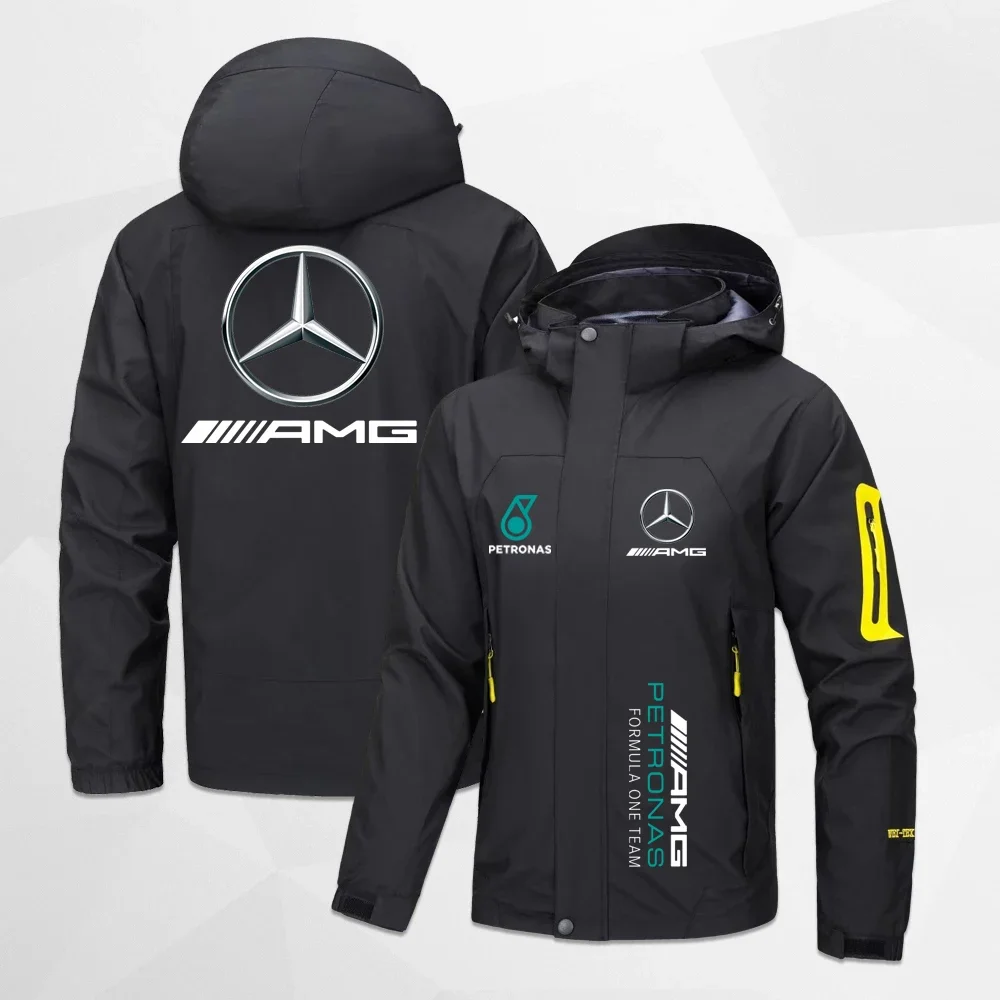 Chaquetas de Ciclismo de motocicleta Mercedes Benz para hombre y mujer, chubasqueros de Montañismo para deportes al aire libre, otoño e invierno,