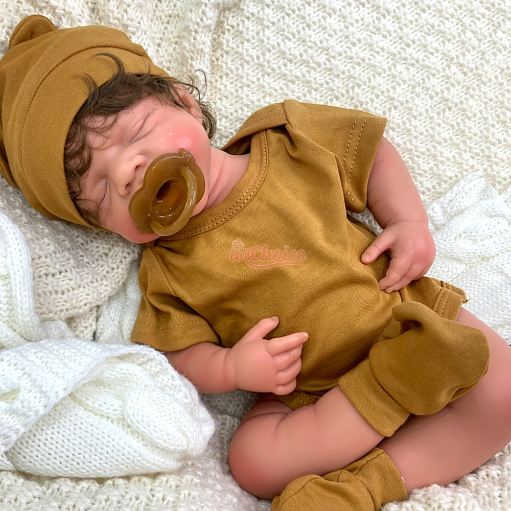 20'' Cuddly Silicone Baby Hair Rooting Painted Eyebrow Betty Reborn Dolls Visible Limbs Early Learning Institutions