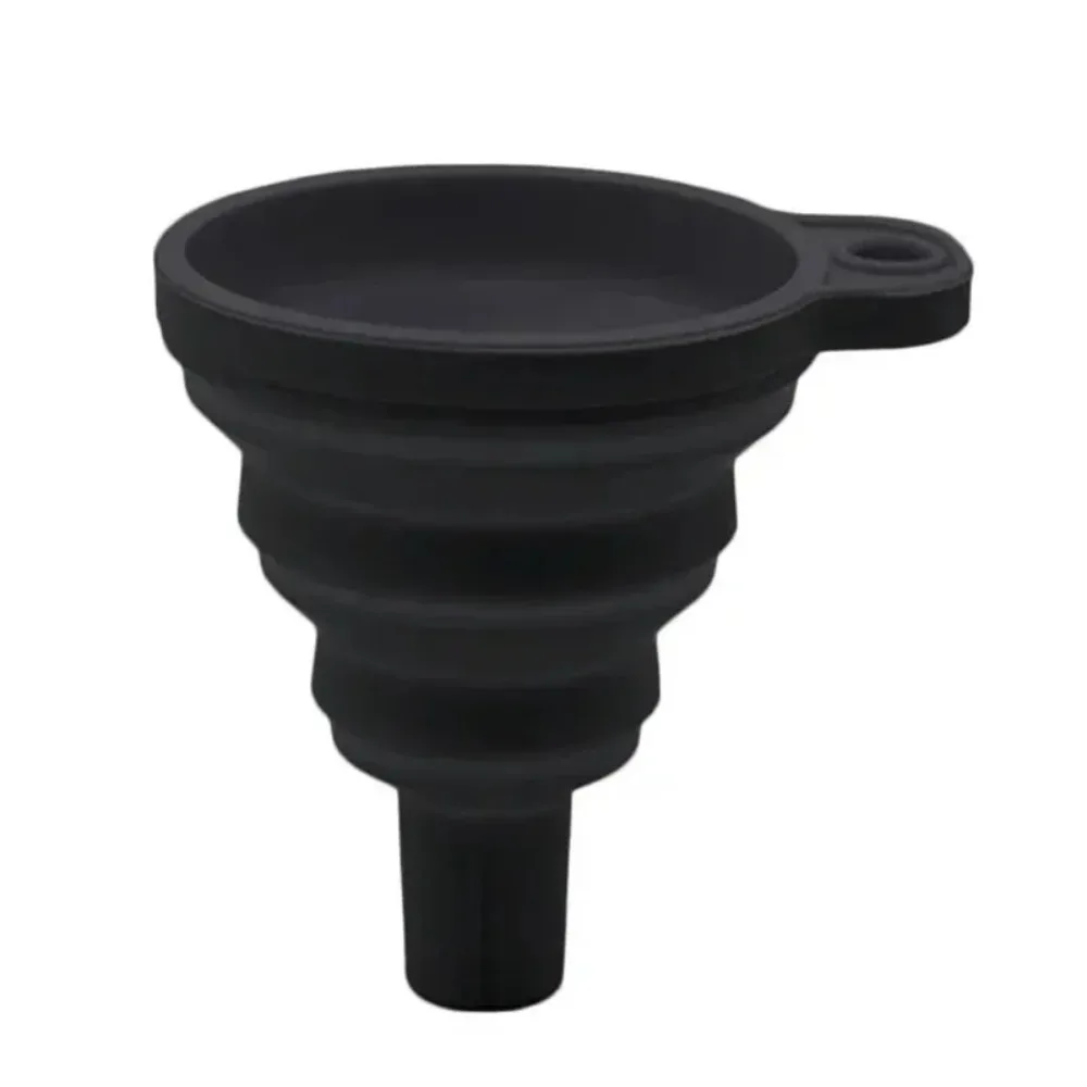 Entonnoir universel pliable et portable en silicone pour vidange d'huile moteur et de liquides automobiles