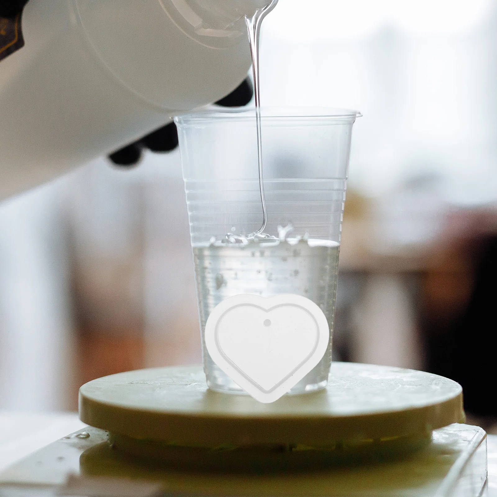 6 قطعة قوالب الراتنج القلب سيليكون الحب قلادة المفاتيح الحرفية DIY بها بنفسك صنع المجوهرات عدة ل قلادة الايبوكسي سحر عيد الحب #6