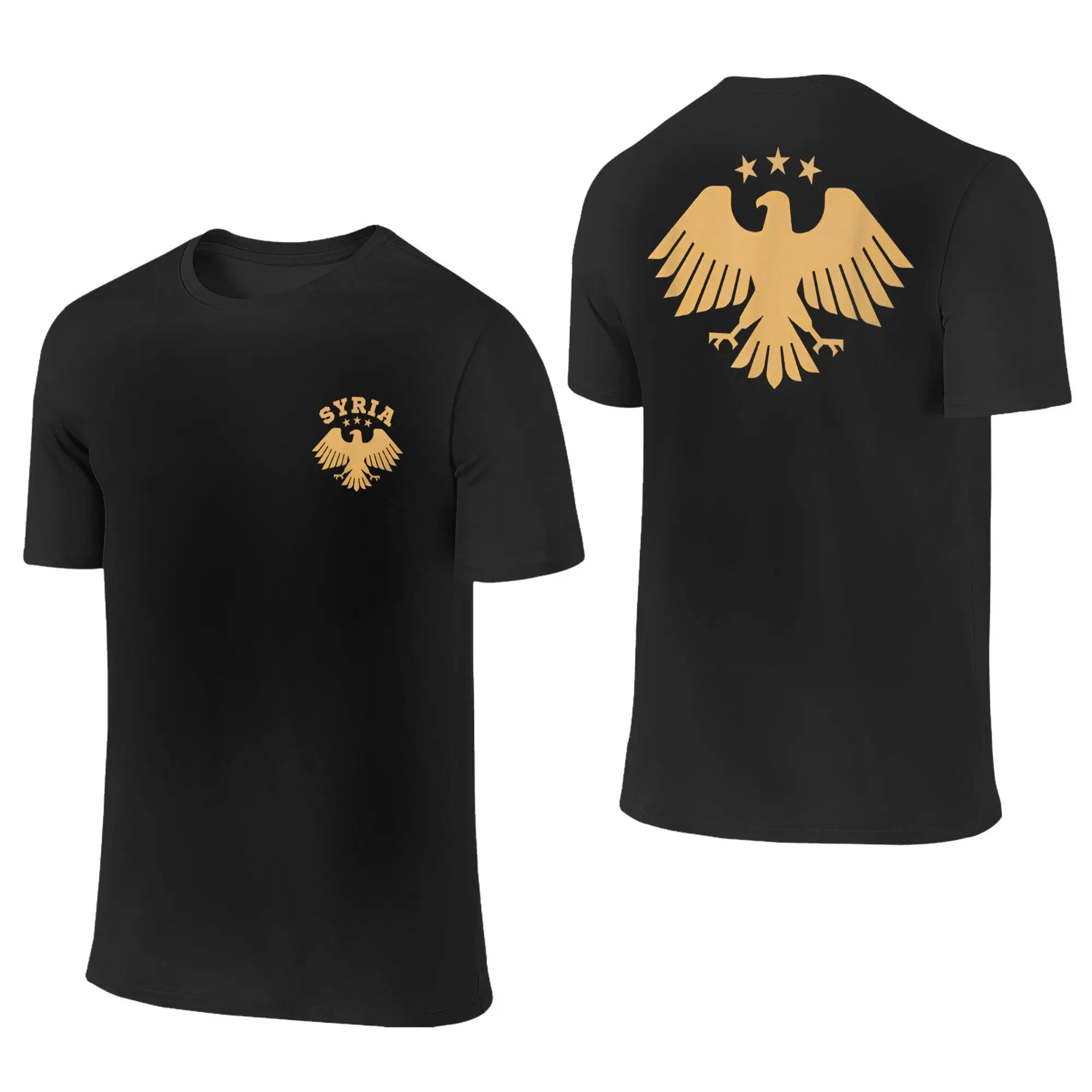 Eagle of Syria 2025 Symbol T Shirts Men Women Cotton T-Shirts Crewneck Syrian Proud Tee Short Sleeve Clothing 2-sided Graphic