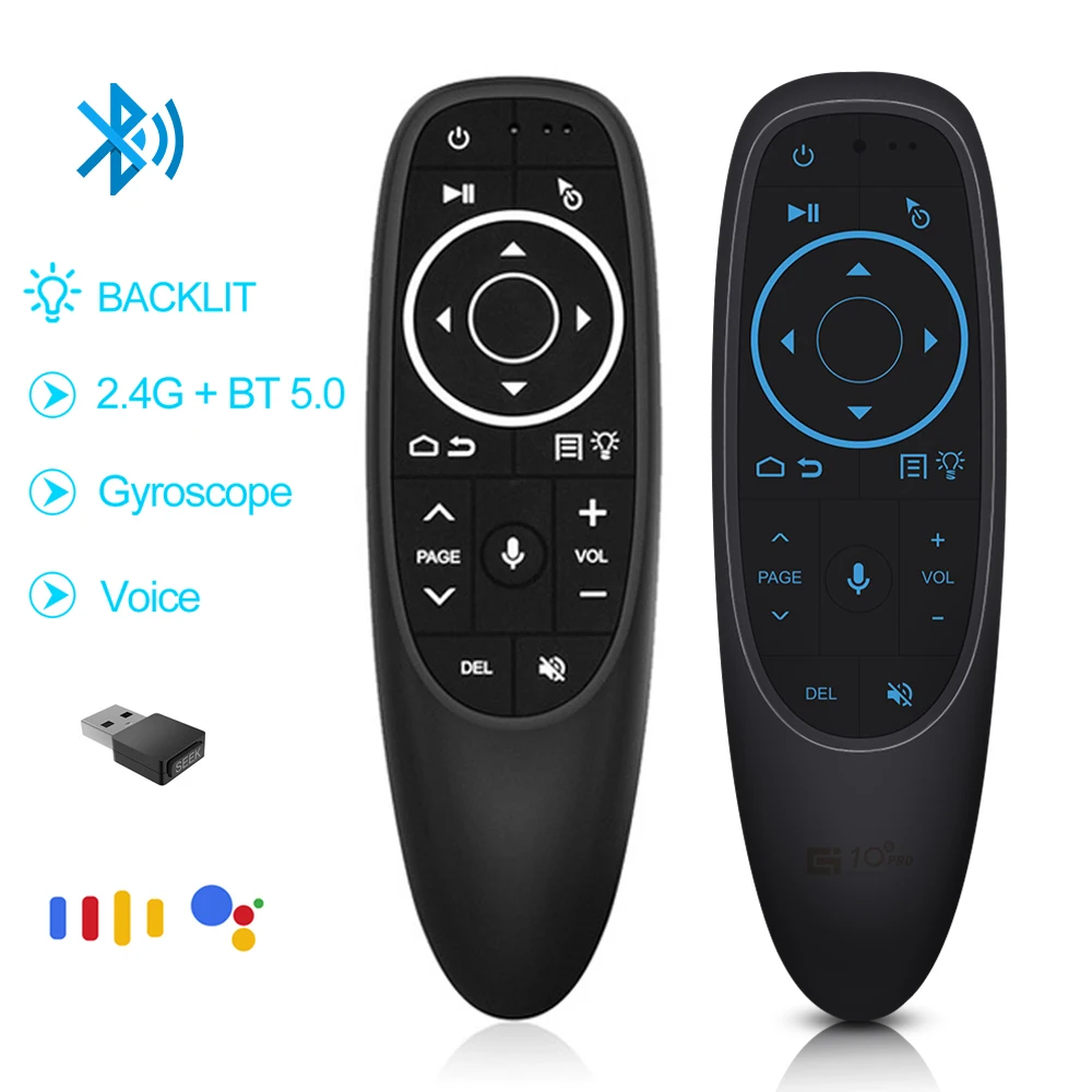 G10S 2.4G Wireless Air Mouse G10SPRO Voice Remote Control Gyroscope IR Learning G10SPRO BT For Android TV Box